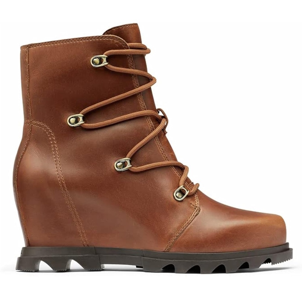 Sorel Joan Arctic Wedge III Lace-up Boots, Hazelnut/Blackened Brown Size 7 Shoes